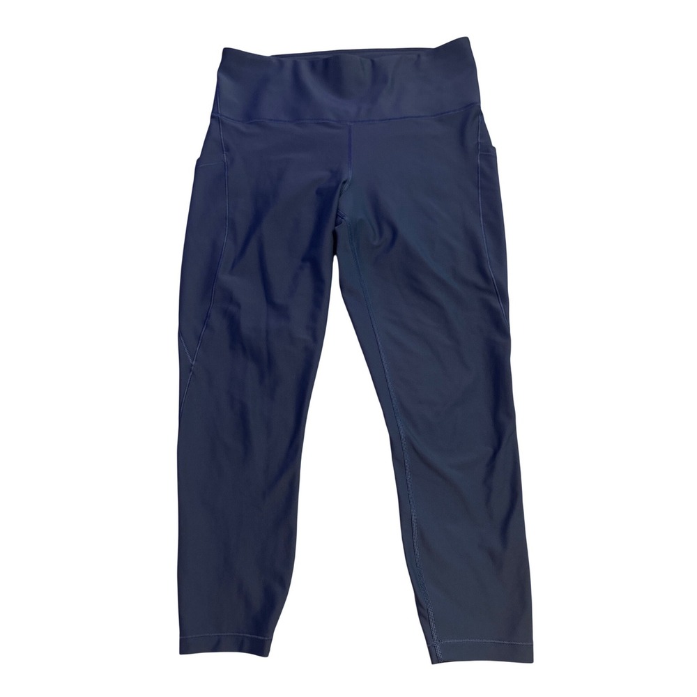 Athleta Interval Stash 7/8 Tight Teal High Rise Pocket Leggings L